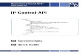 IP-Control-API€¦ · i · IP-Control-API Zu dieser Dokumentation. Diese Dokumentation wurde mit größter Sorgfalt erstellt und nach dem Stand der Technik auf Korrektheit überprüft.