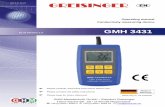 H72 0 01 6C-04 GMH3431 - Betriebsanleitung englisch · H72.0.01.6C-04 Operating Manual GMH 3431 page 4 of 14 _____ _____ This device must not be run with a defective or damaged power