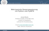 Web-basierte Geoprozessierung mit Python und PyWPS€¦ · Verfügbare WPS Dienste • Datenintegration für Punkt und Polygone • Trendberechnungen • Breakpoint-Berechnungen •