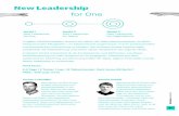 Agile Leadership Modul 1 - darkhorse · New Leadership for One In agilen Arbeitsumfeldern braucht es neben der Methodenkompetenz vor allem interpersonelle Fähigkeiten, um Mitarbeitende