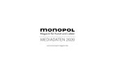 €¦ · Preisliste Nr. 3 I Gültig ab 01.01.2020 Monopol setzt Maßstäbe für den deutschen und internationalen Kunstbetrieb: Jeden Monat besticht das Magazin durch seine geistreiche