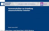 Formvorschriften zur Erstellung wissenschaftlicher Arbeite (German Marketing-Journal Ranking) sowie