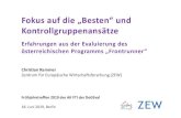Fokus auf die „Besten“ und · Christian Rammer Zentrum für Europäische Wirtschaftsforschung (ZEW) Frontrunner 2 • Programm der österreichischen Bundesregierung • Förderung
