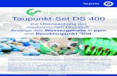 Taupunkt-Set DS 400 leaflets... · Taupunkt-Set DS 400 zur Überwachung der medizinischen Druckluft. Anzeige des Wassergehalts in ppm und Drucktaupunkt °Ctd. Medizinische Druckluft