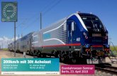 200km/h mit 30t Achslast · Aktuelle Siemens-Aufträge für Lokomotiven in Nordamerika WSDOT (Washington Department of Transportation) 5 locomotives in 2014 3 locomotives in 2014