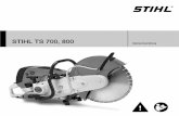 STIHL TS 700, 800 - stroebel-buch.de€¦ · STIHL Führungswagen montiert werden. Schutz Der Verstellbereich des Schutzes wird durch einen Anschlagbolzen festgelegt. Niemals den