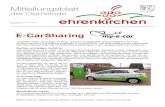 E-CarSharing - Ehrenkirchen€¦ · E-CarSharing Jederzeit mobil, ohne eigenes Auto, lautlos und abgasfrei: Das ermⅹglicht my-e-car Nutzern seines E-CarSharing Angebots in Ehrenkirchen.