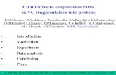 Cumulative to evaporation ratio in C fragmentation into ...relnp.jinr.ru/ishepp-xx/presentations/Krutenkova.pdf · Ion beam for medical application Ion Injector I-4 MeV/u mA, 7 ,100