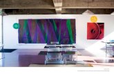 mañana, 2016 Ausstellungsansicht im San Francisco Art ... · red mini-job & yellow mañana, 2016, Akryl und Öl auf Leinwand Ø 41 cm resp. 183x81 cm Foto © Mika Sperling green