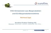 VOC-Emissionen aus Bauprodukten und EU … · September 2011 1  VOC-Emissionen aus Bauprodukten und EU-Bauproduktenrichtlinie Reinhard Oppl Eurofins Product Testing A/S