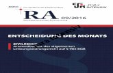 RA Digital – 09/2016 - Jura Intensiv Verlag · RA 09/2016 Zivilrecht 455 LÖSUNG A. Anspruch K gegen B gem. §§ 989, 990 I BGB K könnte gegen B einen Anspruch auf Zahlung von