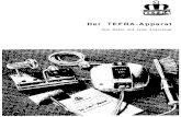 Der TEFRA-Apparat - Psiram · Der Apparat betont die klinische Erprobung mit gesetzlichem Funkstörgrad,,N” als einziges Gerät dieser Art in der ganzen Welt! Folgende Vorzüge