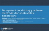 Transparent conducting graphene electrodes for ... · Compatibility of graphene based TCE with high temperature processes has been proven • Successful dye loading on G -coated electrode