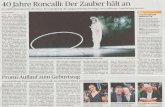  · 40 Jahre Roncalli: Der Zauber hält an 1m Jubiläumsprogramm des Circus Roncalli gelingt der Spagat zwischen Nostalgie und moderner Unterhaltung bestens.