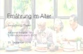 Ernährung im Alter - Serata leben im Alter | Home€¦ · Ernährung im Alter SerataDialog, Thalwil Fabienne Schaller, BSc Ernährungsberaterin SVDE 25. September 2018