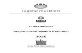 letzte Seite - Musikschule Kempten · 11:45 Oskar Hanxiao Yu, Kempten Klavier Fritz Spindler (1817-1905) c 2'15 Sonatina C-Dur op. 157, Nr. 4 2. Satz: Allegro scherzando Johann Sebastian