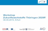 New Workshop Zukunftswerkstoffe Thüringen 2020ff · 2015. 5. 26. · (16 Beiträge, je max. 7 Minuten) Teil 2: Vortrag Dr. Selig, Wacker Chemie . Innovation – viel viel mehr als