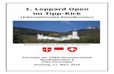 1. Leppard Open im Tipp-Kick · 2018. 3. 30. · Leppard Open. An diesem internationalen Einzelturnier beteiligten sich 32 Personen. Sieben von ihnen waren Mitglieder des Deutschen