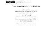 Modulhandbuch - OTH Regensburg · 2020. 10. 16. · Werkstoffgerechte Gestaltung von Bauteilen • Festigkeitsgerechte Gestaltung von Bauteilen und Baugruppen • Fertigungsgerechte