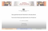 Das geothermische Potential in Deutschland · Australia 0.2 Guadeloupe 4. ... • D e uts chr Jaomv b 2 E ... kann die Korrosionsgefahr für metallische und Beton-Bauteile unterschiedlich