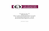 Handbuch für die Module für Lehramtsstudierende in … · LBM Brücke Portfolio, Hausarbeit Seminare (3 SWS), Schulpraktikum (1 SWS) FHW, Institut 1: Bildung, Beruf und Medien