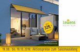 Qualität von Lewens – garantiert! Die Vollkassettenmarkise für …raumausstatter-drechsler.de/bitmaps/Aktion2019.pdf · 2019. 8. 8. · Die Vollkassettenmarkise für Balkone und