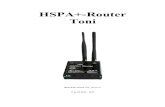 HSPA+-Router Toni - Process Informatik · 2020. 2. 27. · Handbuch HSPA+-Router Toni 1 Beschreibung: TONI ist ein kompakter Highspeed W-LAN-, 3G- und Ethernetrouter. 2 Sicherheitsvorschriften: