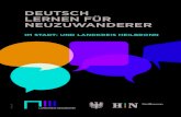 DEUTSCH LERNEN FÜR NEUZUWANDERER - Heilbronn · 2020. 2. 7. · Heilbronn Deutsch zu lernen. Sie hilft daher Menschen, die neu aus dem Ausland zuziehen bzw. schon länger in Deutschland