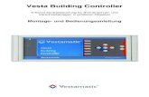 Vesta Building Controller - Vestamatic1.2.8 Eingänge für Fensterreinigung und Wartung Seite 10 1.2.9 Regensensor Seite 10 1.2.10 Eingang Feuer Seite 10 1.2.11 Ausgang Signalrelais
