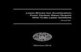 New Laser-Driven Ion Acceleration From Carbon Nano-Targets With · PDF file 2015. 9. 21. · Laser-Driven Ion Acceleration From Carbon Nano-Targets With Ti:Sa Laser Systems Jianhui