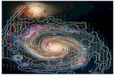 Kräfte, die in Galaxien walten - Max Planck Society · Modell der Milchstraße: Die Grafik links zeigt die Struktur der geordneten Magnetfelder in den Spiralarmen der Galaxis. Gelbe
