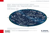 Der Sternenhimmel über Münster im September 2020...Glossar für Fachwörter und Abkürzungen AE astronomische Einheit, ca. 150 Mio. km Baryzentrum gemeinsamer Masseschwerpunkt zweier