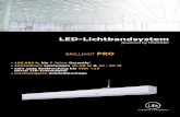 LED-Lichtbandsystem...LED-Lichtbandsystem BRILLIANT PRO - 100.000 h, bis 7 Jahre Garantie* - einstellbare Leistungen 16-68 W & 42 - 85 W - sehr gute Entblendung bis UGR