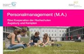 Personalmanagement - HS Augsburg Personalmanagement (M.A.) Eine Kooperation der Hochschulen Augsburg