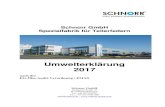 Umwelterklärung 2017 - SCHNORR · Umwelterklärung 2017 Seite 4 von 27 Unser zweiter Standort mit ca. 40 Mitarbeitern: 78234 Engen-Welschingen, Gottlieb-Daimler-Straße 9. Der Standort