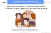 Migrantinnen auf dem Schweizer Arbeitsmarkt: Barrieren und ......Institut de géographie, Université de Neuchâtel Swiss Center of Competence in Migration Research 'nccr-on-the-move'