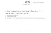 Arbeitskreis Wachau - Österreichische UNESCO-Kommission …  · Web viewdas vollständig ausgefüllte Bewerbungsformular als Word-Dokument. zwei Empfehlungsschreiben (eine Auswahl