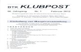 New BTK KLUBPOSTphilatelisten-bern.ch/wp-content/uploads/2019/02/2012_1... · 2019. 2. 21. · BTK KLUBPOST Februar 2012-) Anträge von Mitgliedern Unter Hinweis auf Art.15 der Statuten