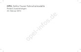 OPEL Zafira Tourer Fahrschulmodelle 2020. 6. 8.¢  Zafira Tourer Edition Drive Active Drive Sport Drive