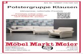 Polstergruppe Klausen - Möbel Markt Meier...Art. Nr. 125037-115-125-127 Polstergruppe Klausen Abholpreise, netto/netto Preisliste Preisliste online unter nach Artikel-Nr. suchen 8