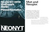 Mut und Neugier - Texpertise Network · ce Presiden 02-04/07/2019 Kraftwerk Berlin Presseinformation Mut und Neugier. So unterschiedlich die Ansätze sind, eines haben die Labels,