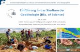 Einführung in das Studium der Geoökologie (BSc. of Science) · Geoökologie (BSc. of Science) 19.10.2020 mit Dr. Torsten Lipp, Dr. Wolfgang Schwanghart, Andreas Kubatzki, Maibritt
