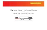 Operating Instructions - HLShls-mbb.pl/images/produkty/MBB C 750 SPR-SPL-Operating-Instructio… · Operating Instructions for MBB PALFINGER Tail Lifts Standard Tail Lifts Retractable