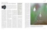 ews 3/07 Kultur - NaturFoto - Magazin · pus-Service die Standardmatt-scheibe gegen eine mit Gitterraster austauschen lassen. Die Sucher-anzeige – horizontal unter dem Sucherbild