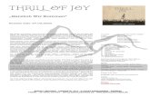THRILL OF JOY - Barhill Records · ironic, authentic. Thrill Of Joy describe themselves as indie songwriters with rough edges. In the past, both musicians used to be active in various