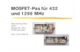 MOSFET-Pas für 432 und 1296 MHz - DF9IC...37. GHz Tagung Dorsten 2.2014 Wolf-Henning Rech DF9IC 20 Transistoren für PA 1296 MHz • 900-MHz-Transistoren 60 W: MFR9060, MRF6S9060,