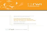 Projektbericht - RWI Essen · 2010. 11. 15. · Projektbericht Rheinisch-Westfälisches Institut für Wirtschaft sforschung WSF Wirtschaft s-und Sozialforschung Kerpen Erweiterte