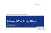 Allianz SE – Erste BilanzDiekmann BPK 2007 deutsch Final.ppt Disclaimer Diese Mitteilung ist nicht durchgeführt für, an ihr kann nicht teilgenommen werden aus, und diese Dokumente