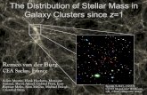 The Distribution of Stellar Mass in Galaxy Clusters since z=1...So far limited sample at high-z (10 systems) ! Now studying 22 of the most massive clusters at 0.5