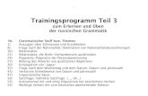 Trainingsprogramm Teil 3Trainingsprogramm Teil 3 zum Erlernen und Üben der russischen Grammatik Nr. Grammatischer Stoff bzw. Themen: 1) Aussagen über Schmerzen und Krankheiten 8)